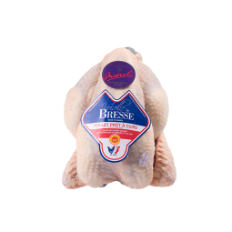 Frozen Whole Female AOP Chicken From Bresse Oven Ready +/- 1.3 KG