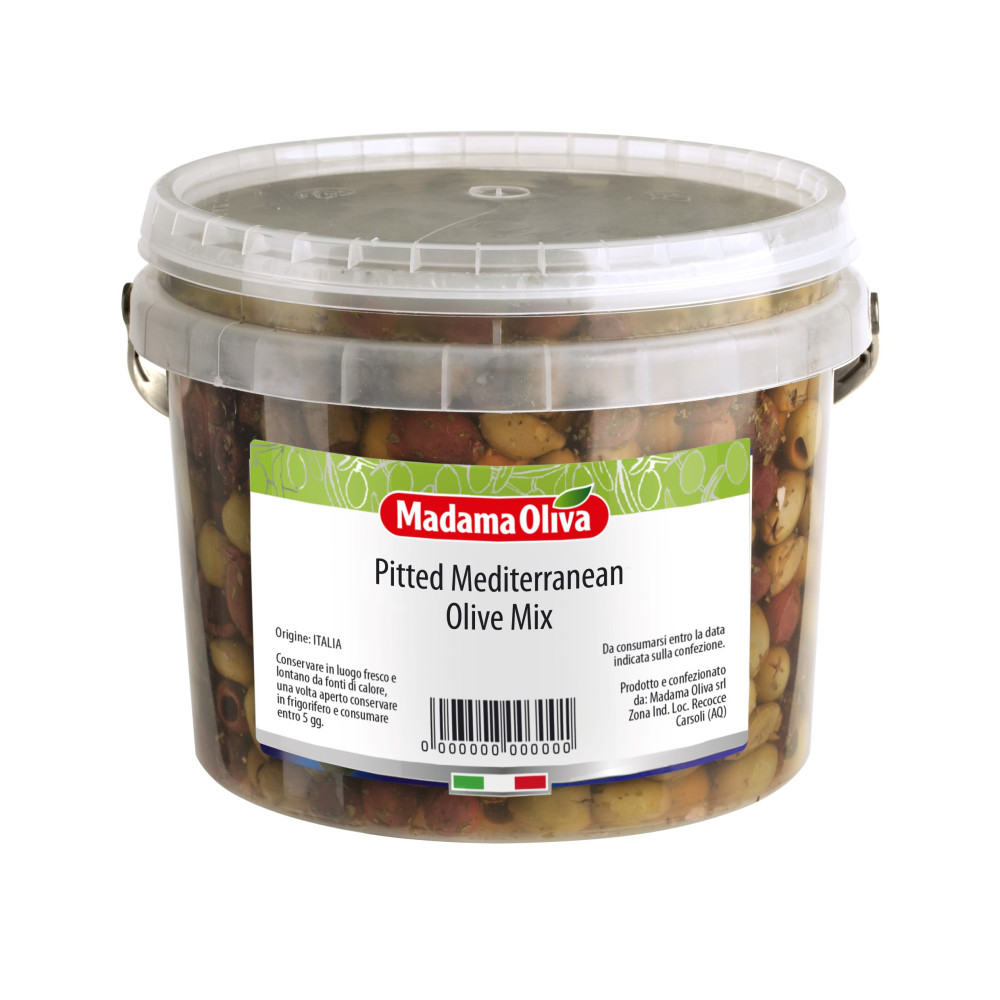 Olive Mediterranean Mix Pitted In Brine