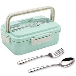Green Lunchbox For Kids - 3 Compartments