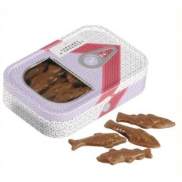 Milk Chocolate Shaped Fish In Pink Tin 130g / PC