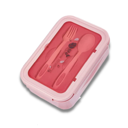 Pink Bento Lunchbox With 3 Compartments / PC