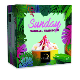 Ice Cream - Sundays Vanilla Raspberry 4PCS / BOX