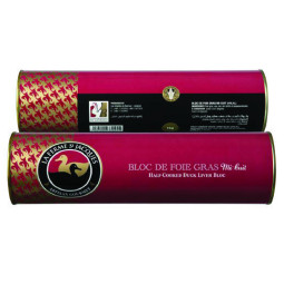 Foie Gras - Half-Cooked Duck Liver Bloc Stuffed With 33.3% Pieces 1 KG / TIN