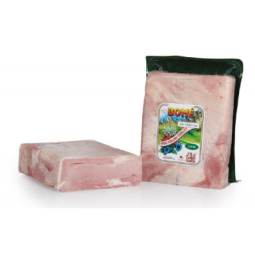 Veal Bacon Brisket Cooked Double Veal Belly Sliced Half Cut