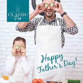 Happy Father's Day to all the dads who savor every flavor and appreciate the finest cuisine. Bon appétit, and enjoy a day filled with love, good food, and cherished memories. #HappyFathersDay #ClassicDeli