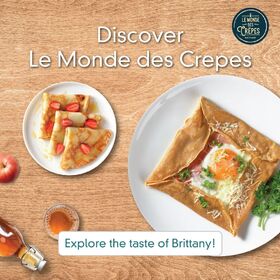Indulge in the world of crêpes, & gallettes with us and experience a true culinary journey at home! 🌎🥞  #LeMondeDesCrêpes #crepes #pancakes #gallette #homedelivery #dxbdelivery