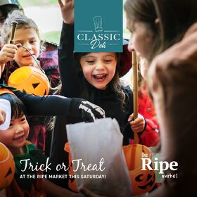 Join us at the Ripe Market this weekend for spooktacular Halloween treats! 👻 We can't wait to see your fantastic costumes. 🧛‍♂️ Shop our customized snack boxes and enjoy a day filled with fun activities at Ripe Market. See you there for a hauntingly good time! 🕷️🍭 #RipeMarketHalloween #TrickOrTreat #classicdeli