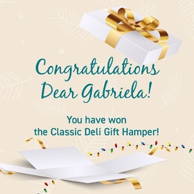 Congratulations@gabyindubai! You’ve won the Classic Deli Christmas Hamper! 🎄🎅🏼 @classicdeli.ae #christmas2023 #gifthamper